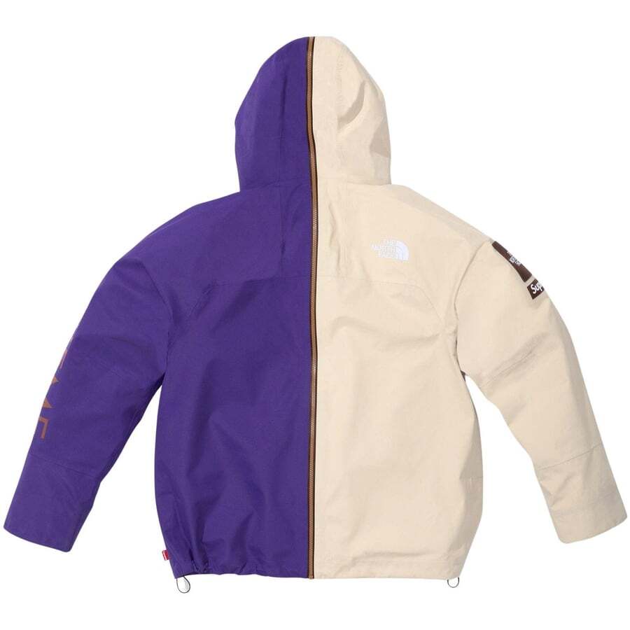 NP024011-GP Supreme The North Face Split Taped Seam Shell Jacket Tan