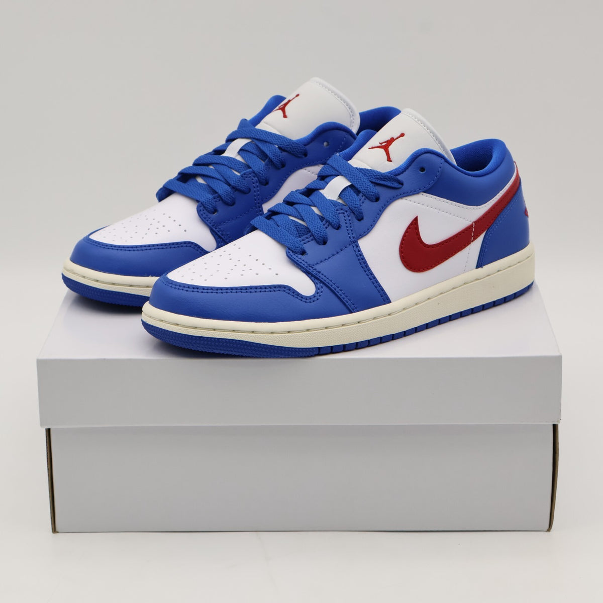 DC0774-416 Nike Air Jordan 1 Low Sport Blue Gym Red Sail White (Women's)