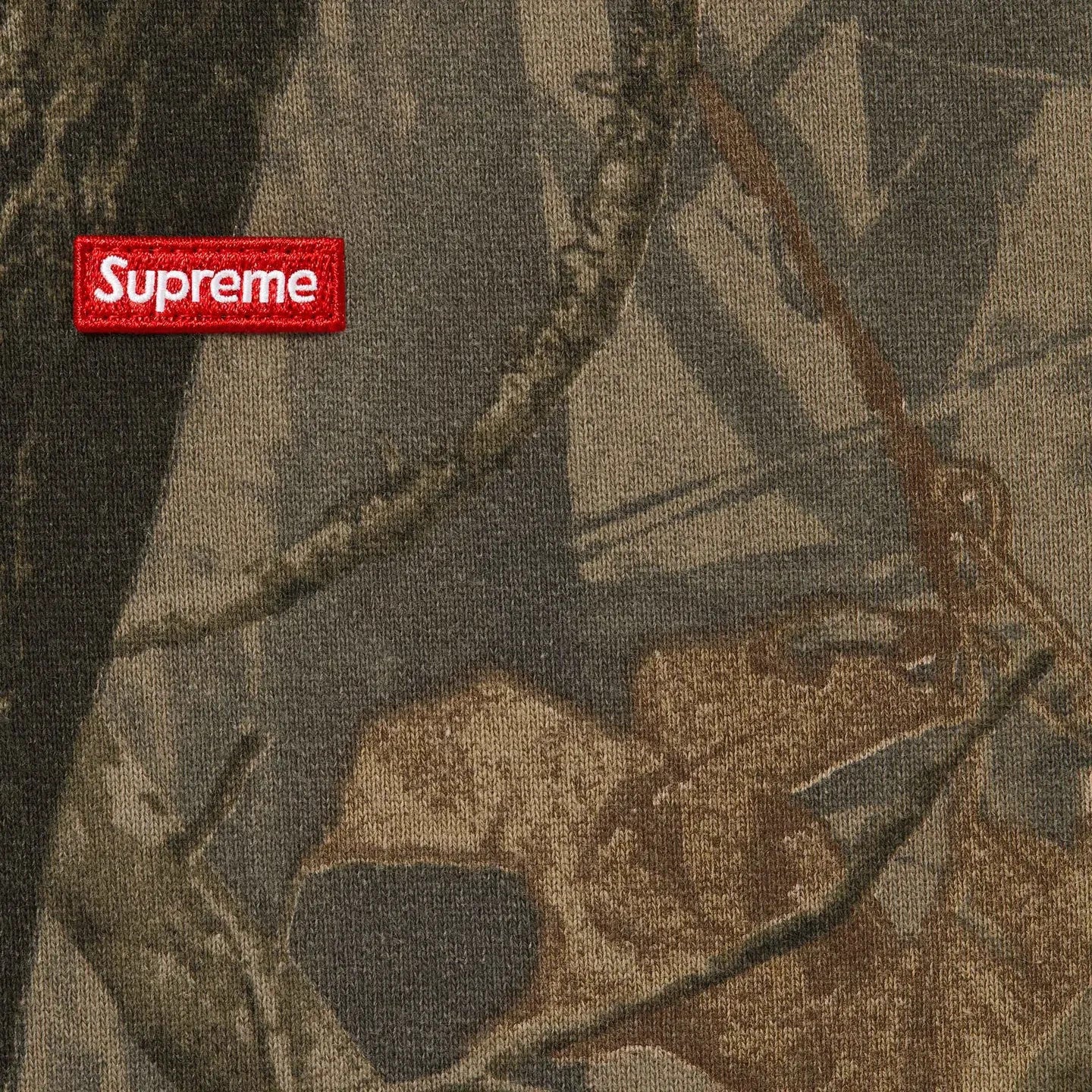 Supreme Small Box Drawcord Hooded Sweatshirt (26SS) Realtree Hardwoods Camo