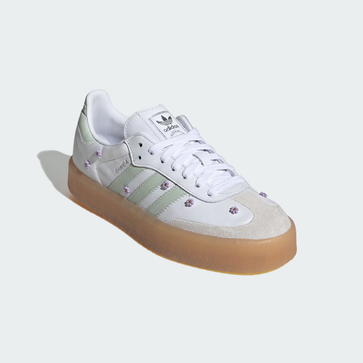 JS3954 adidas Originals Sambae Cloud White Linen Green Gum (Women's)