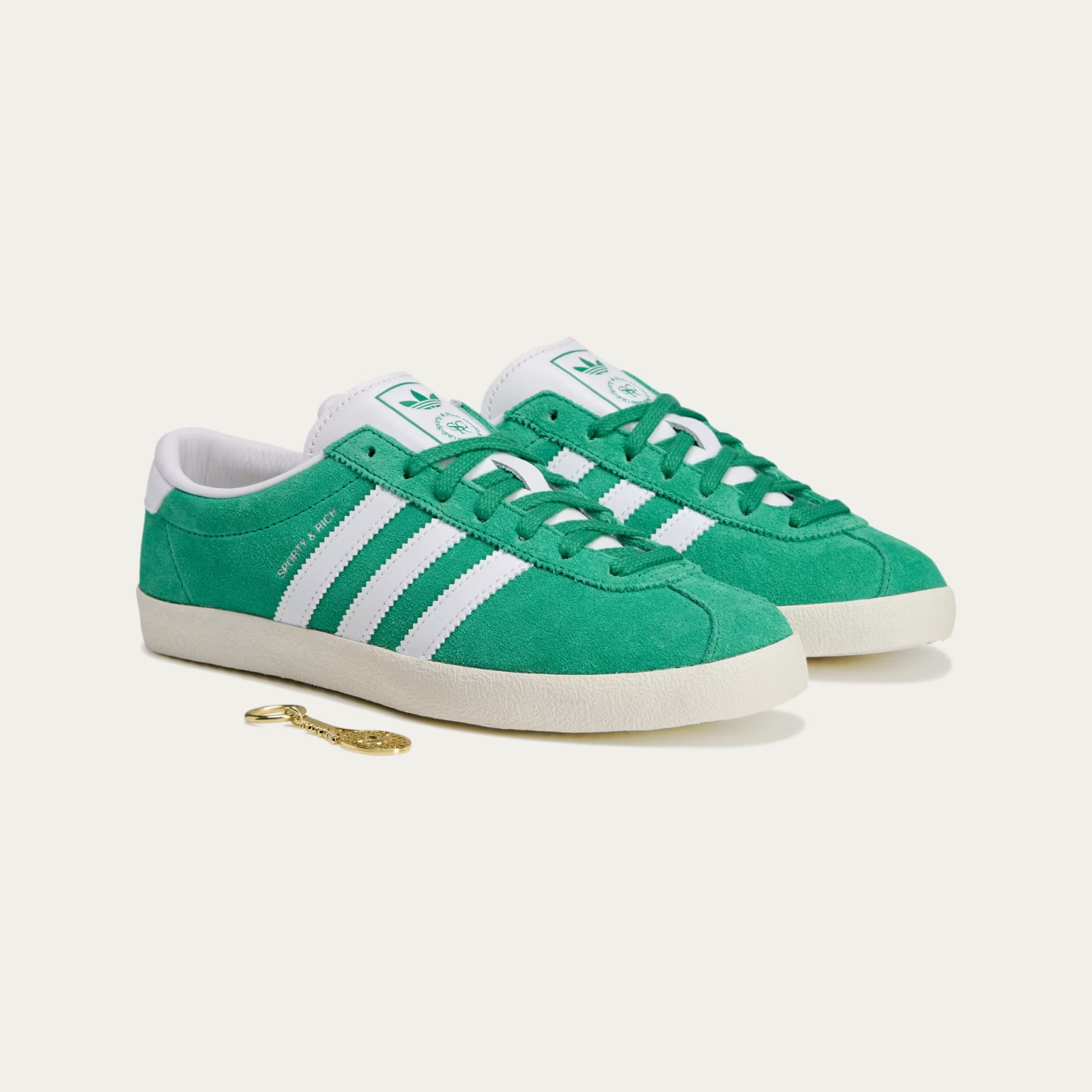JP8560 Sporty & Rich à adidas Originals Blanc Court Green Cloud White (Women's)