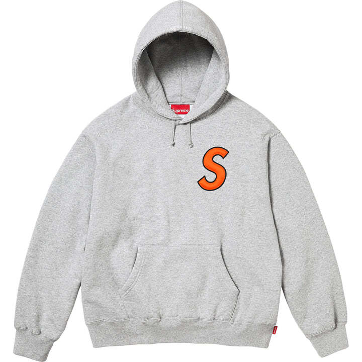 Supreme S Logo Hooded Sweatshirt Heather Grey