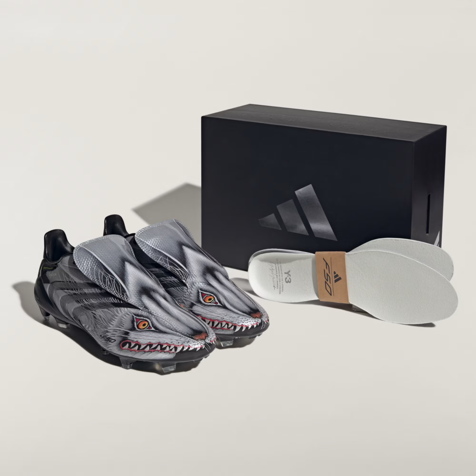 KJ6541 adidas Y-3 F50 Tunit FG Silver Metallic Black Grey Three (Men's)