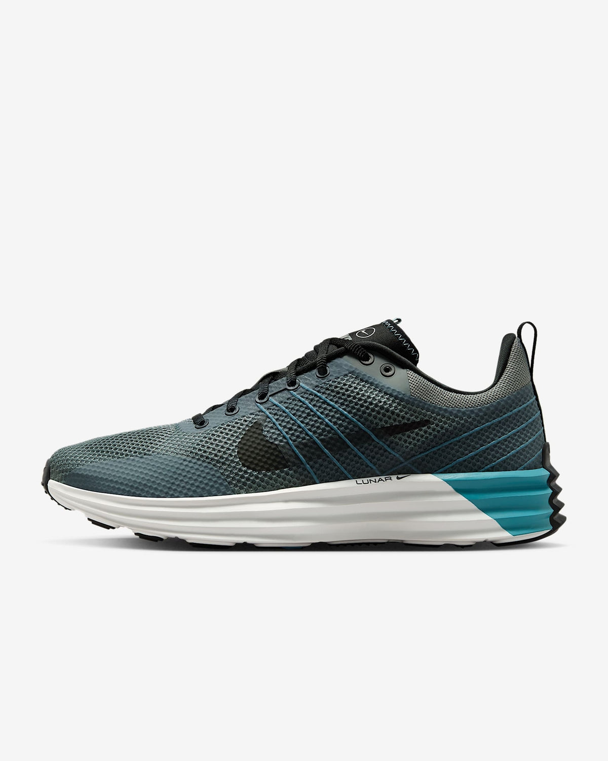 IB4357-001 Nike Lunar Roam Cool Grey Cerulean Black Black (Men's)