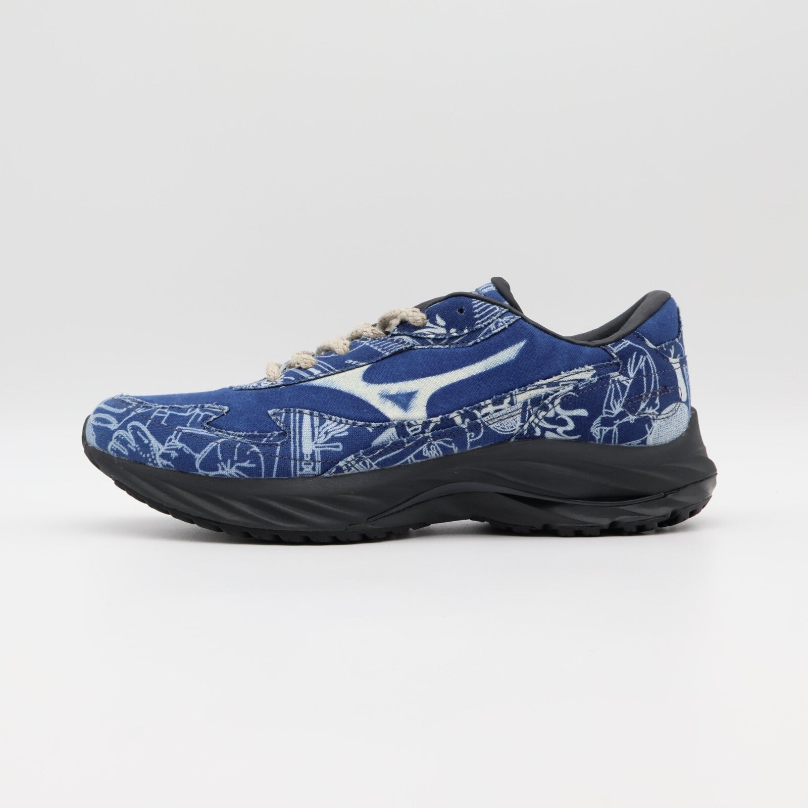 D1GD244101 Buaisou Mizuno Wave Rider β Mugen blue White (Men's)