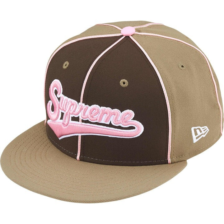Supreme Piping Script Logo New Era Tan
