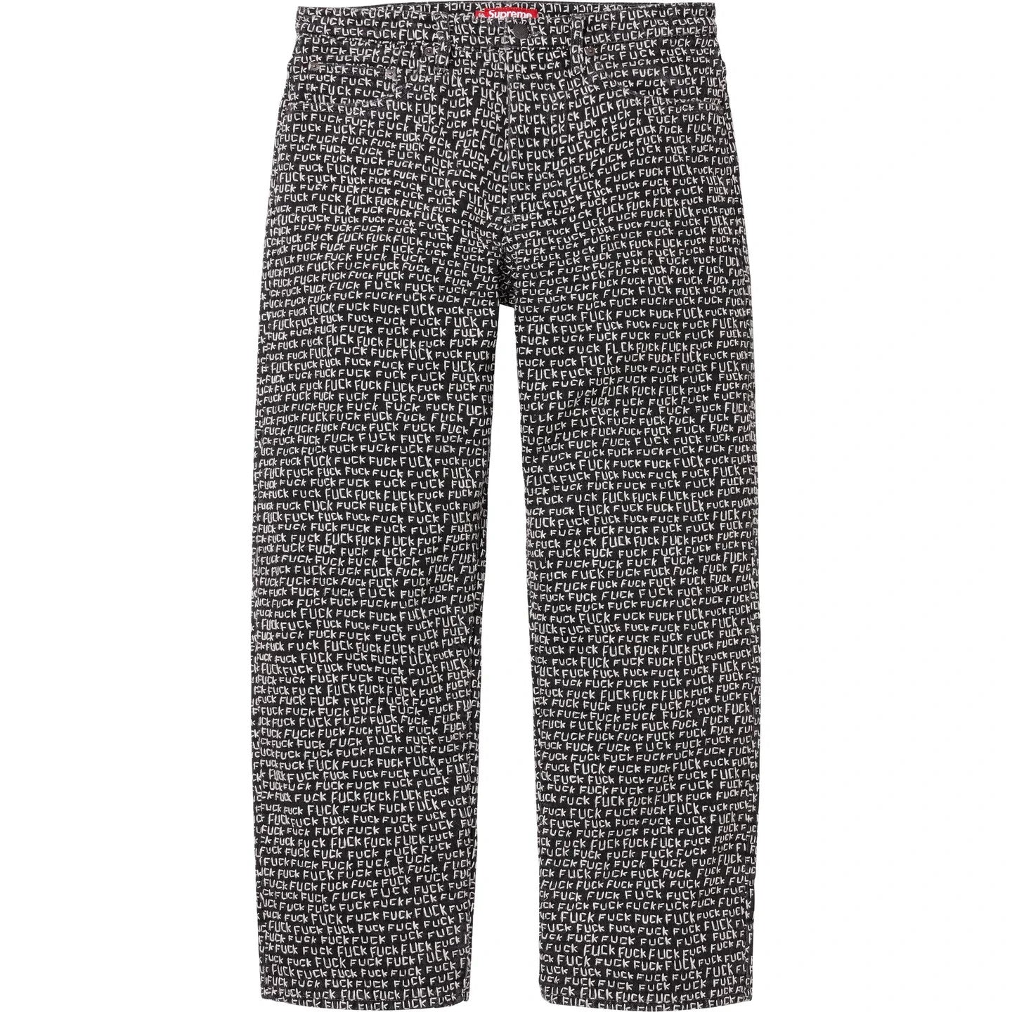 Supreme F*ck Stitch Loose Fit Jean Black