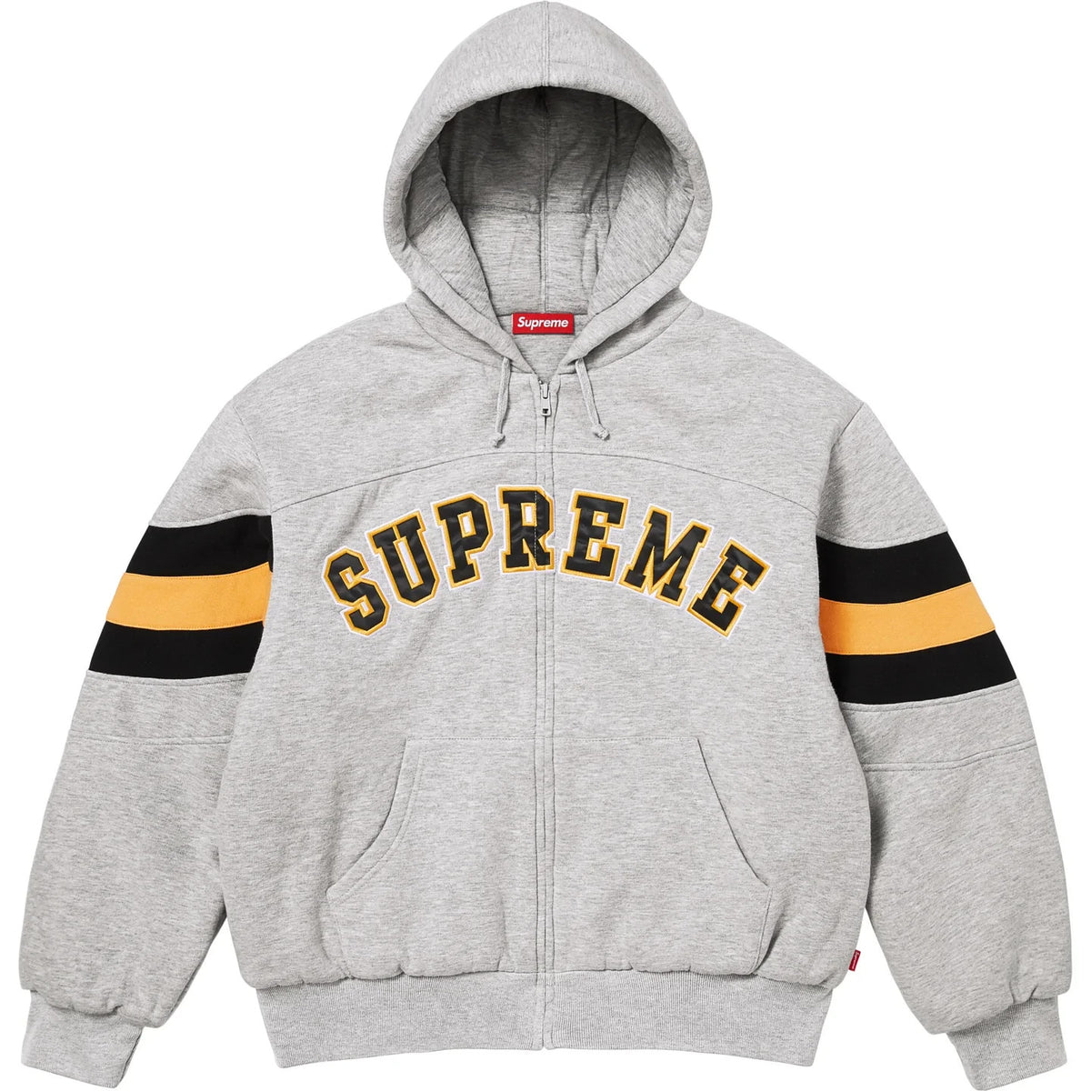 Supreme Filled Zip Up Hooded Sweatshirt Heather Grey