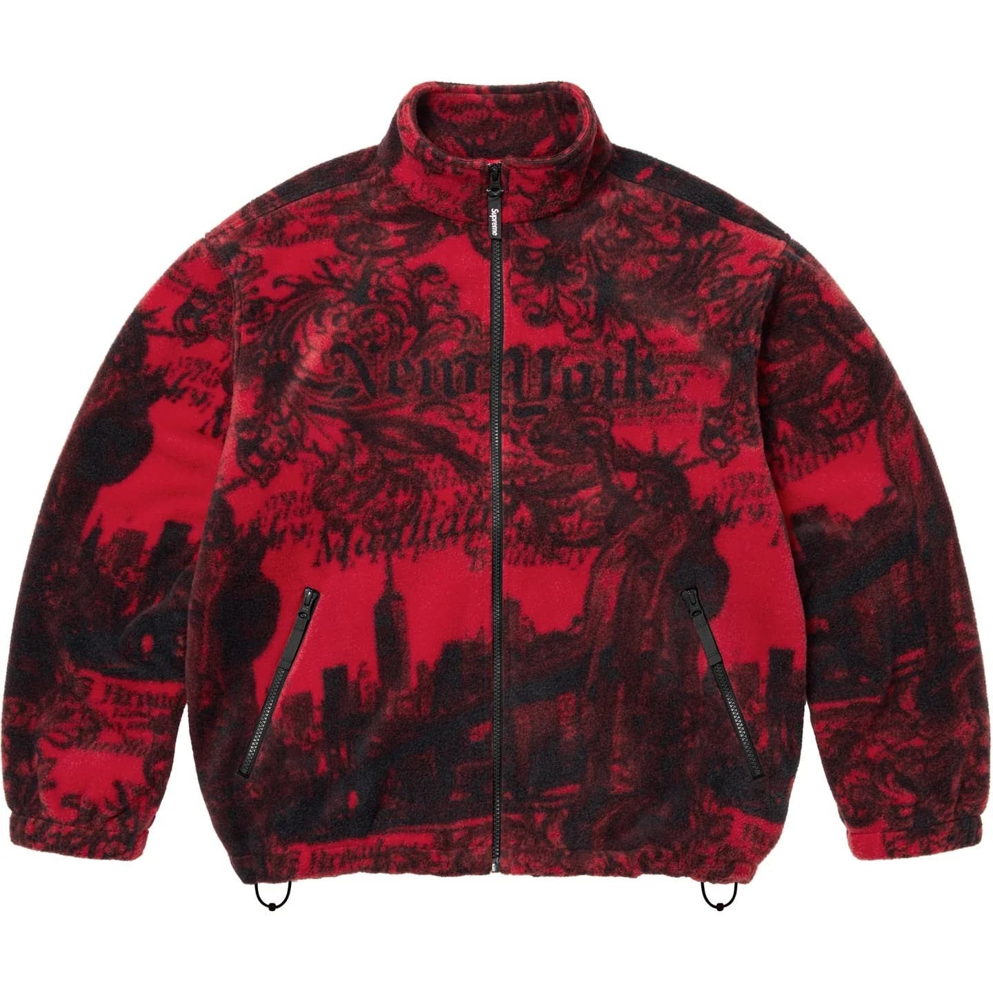 Supreme New York Fleece Jacket Red