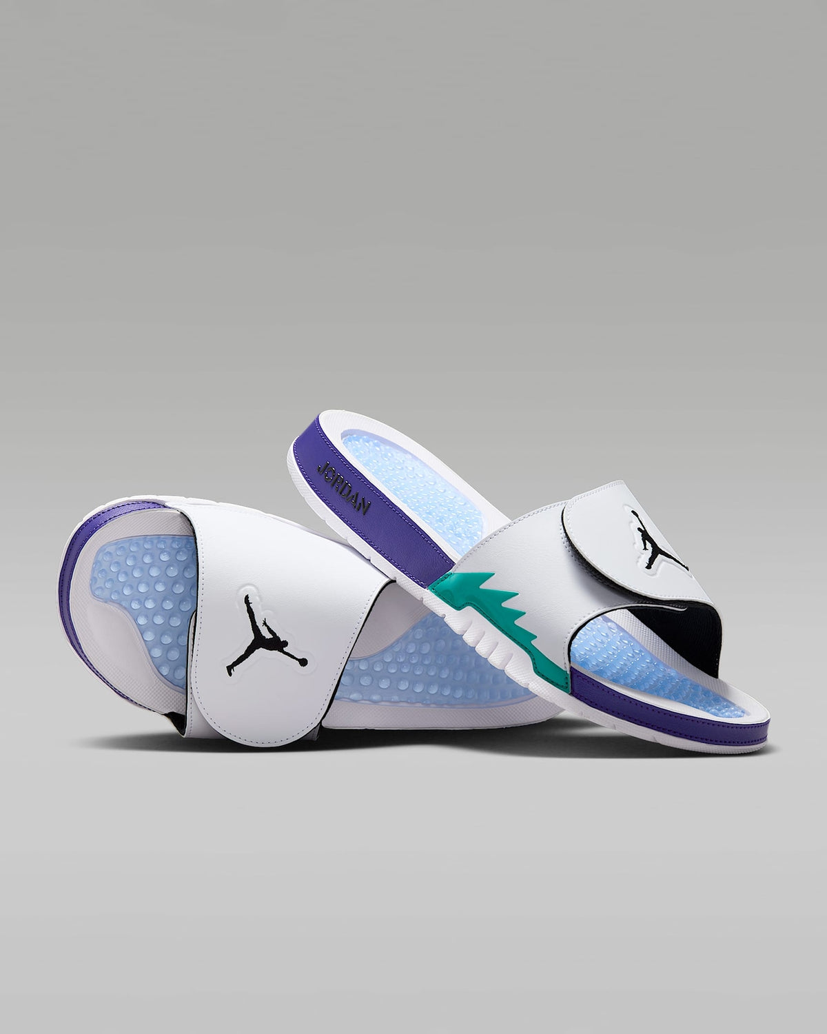 555501-103 Nike Jordan Hydro 5 Retro Slide White New Emerald Grape Ice (Men's)