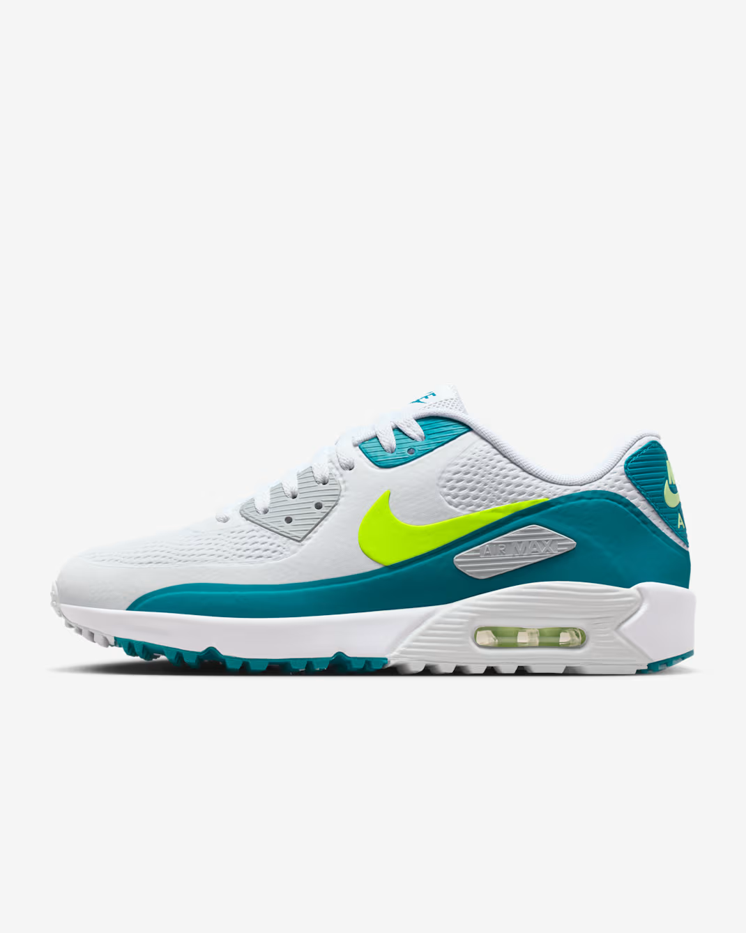 HV9305-104 Nike Air Max 90 Golf White Bright Spruce Volt (Men's)
