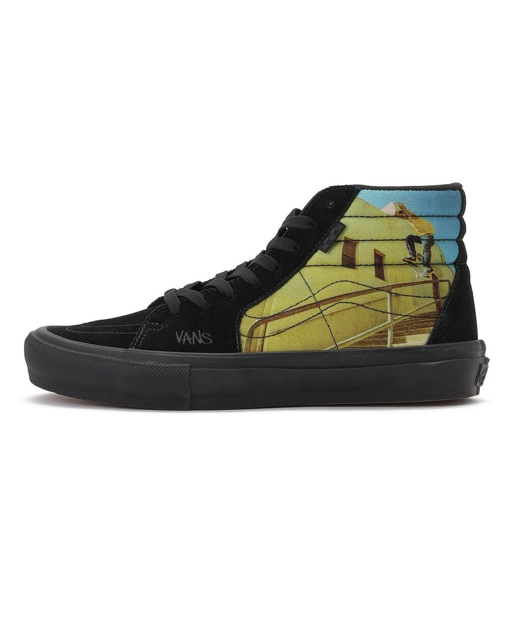 VN0A5FCCBOV Atiba Jefferson à Vans Skate Sk8-Hi "Black/Multi" (Men's)
