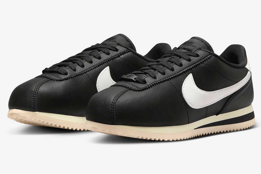 FB6877-001 Nike Cortez 23 PRM Black and Sail (Women's)