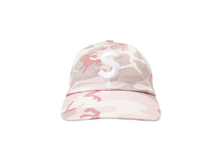 Supreme Pigment Coated S Logo 6-Panel Pink Camo