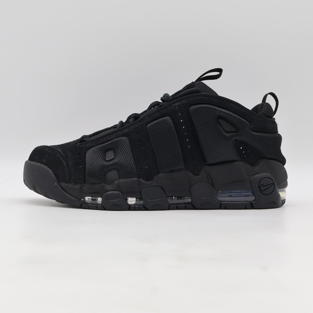 IM6649-001 Nike Air More Uptempo Low Triple Black (Men's)