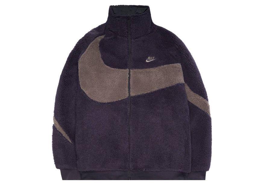 Nike Big Swoosh Reversible Boa Jacket Cave Purple