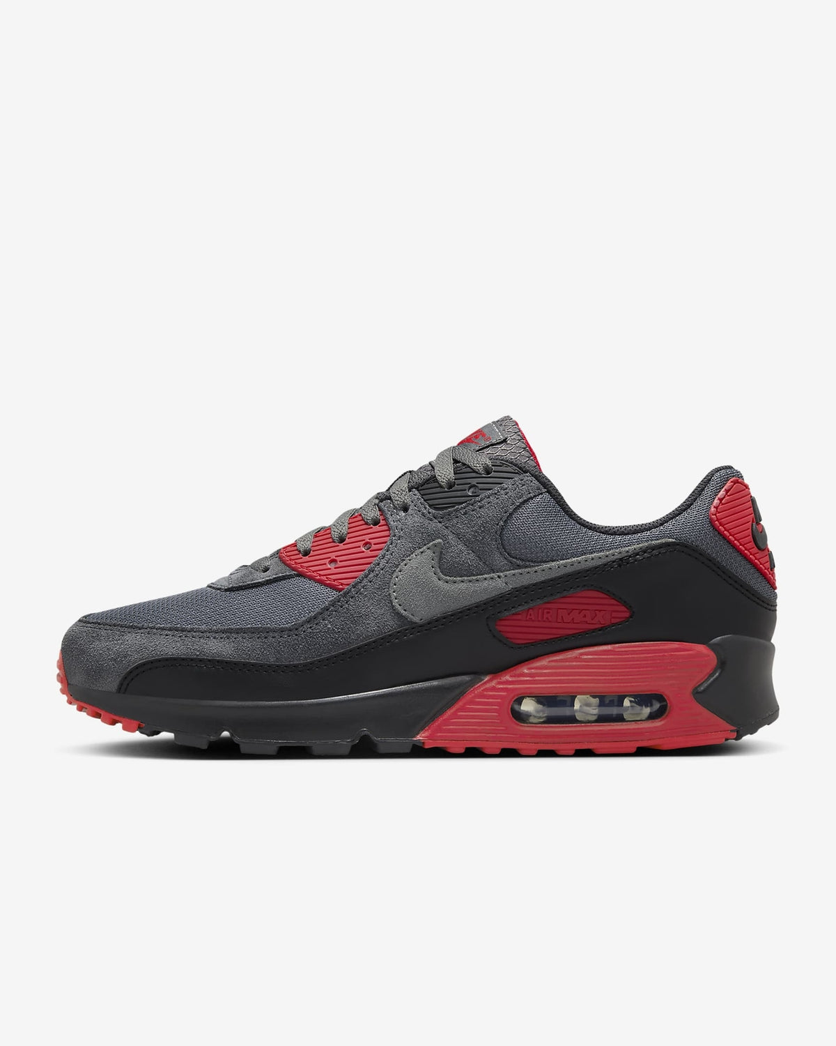 DM0029-007 Nike Air Max 90 Grey Red (Men's)