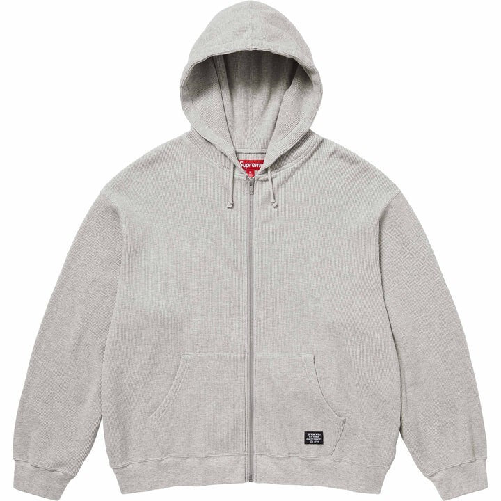 Supreme Hooded Zip Up Thermal Heather Grey