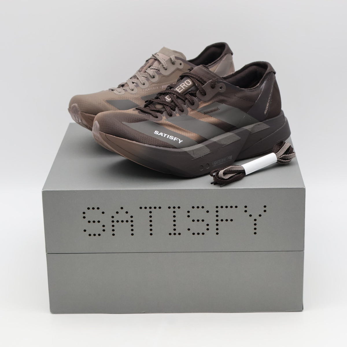 KH8442 Satisfy adidas Adizero Adios Pro 4 Brown Aurora Coffee (Men's)
