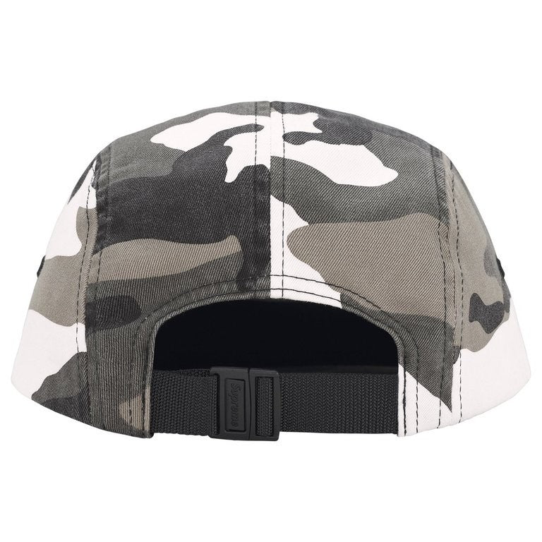 Supreme Rhinestone Label Camp Cap Snow Camo
