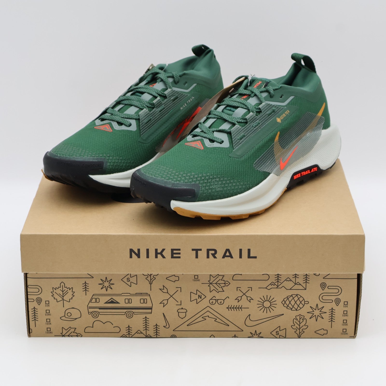 FQ0908-301 Nike Pegasus Trail 5 GORE-TEX Fir Clay Green Desert Ochre (Men's)