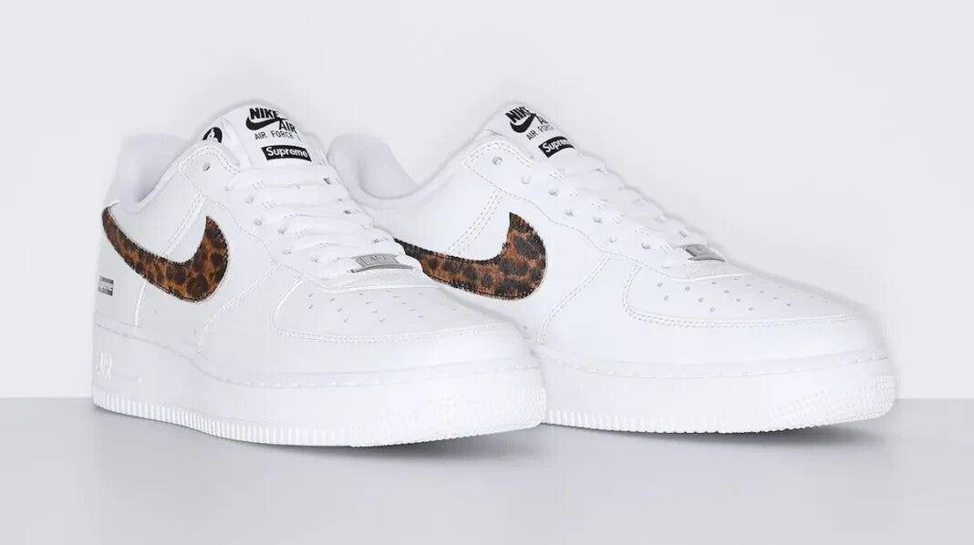 IM3483-100 GOODENOUGH Supreme Nike Air Force 1 Low White Leopard 25SS (Men's)