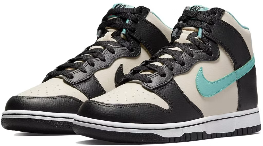 DO9455-200 Nike Dunk High Retro EMB "Pearl White and Washed Teal" (Men's)