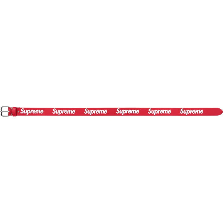 Supreme Repeat Leather Belt (25FW) Red