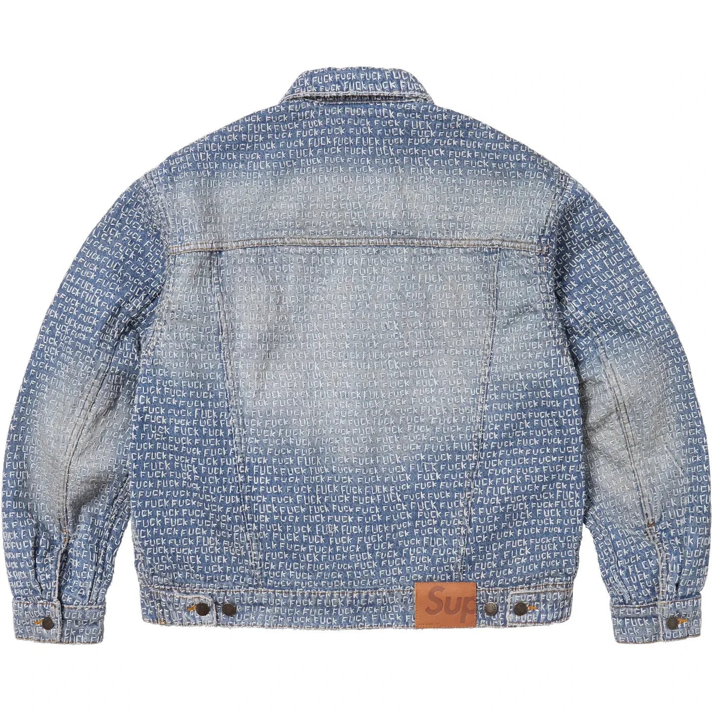 Supreme F*ck Stitch Denim Trucker Jacket Blue