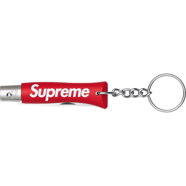 Supreme Opinel No. 4 Knife Keychain Red