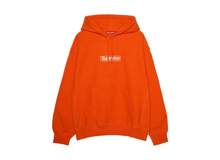 Supreme Box Logo Hooded Sweatshirt Orange