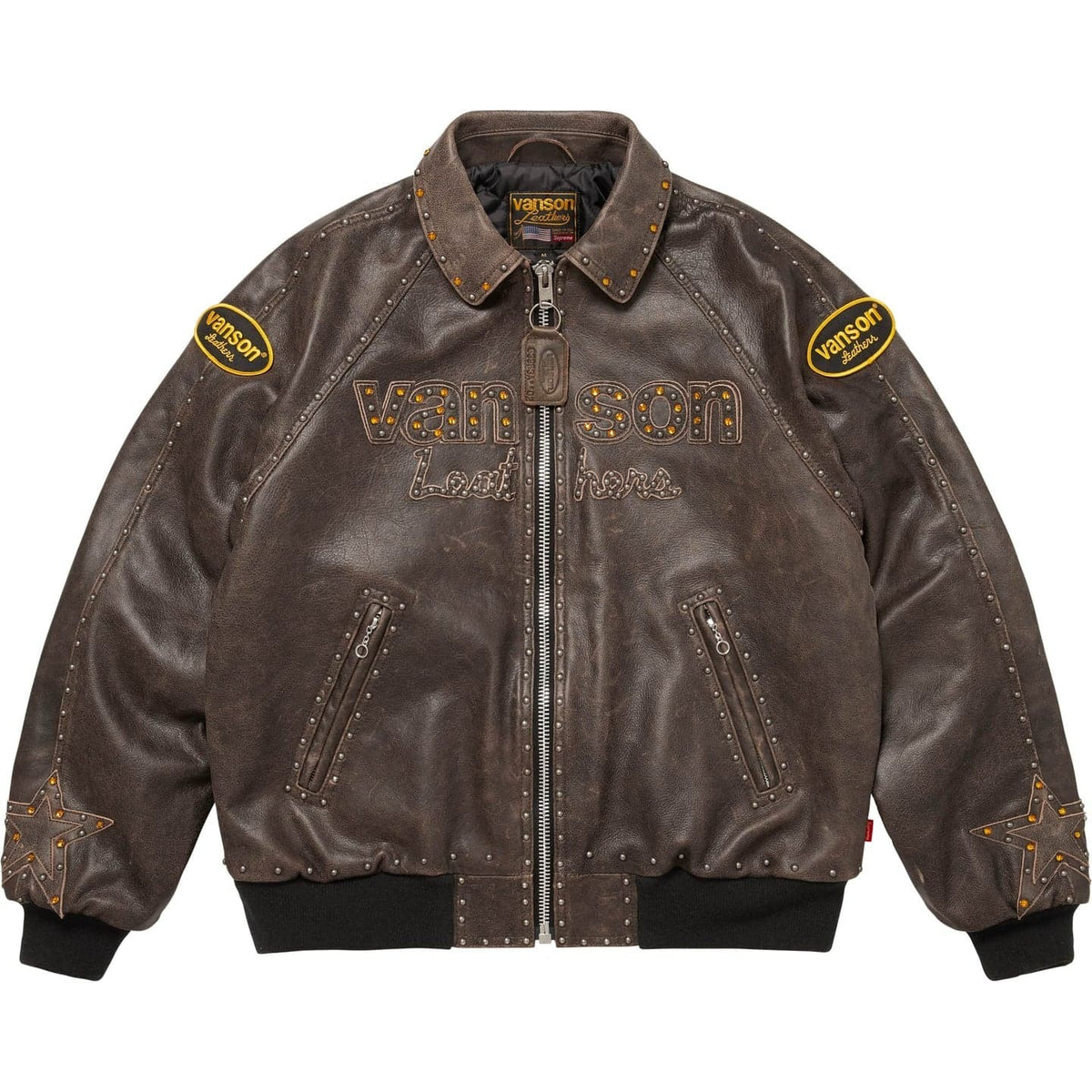 Supreme B.B. Simon Vanson Leathers Jacket Brown