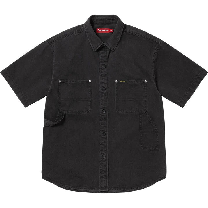 Supreme Loose Fit S/S Denim Painter Shirt Black