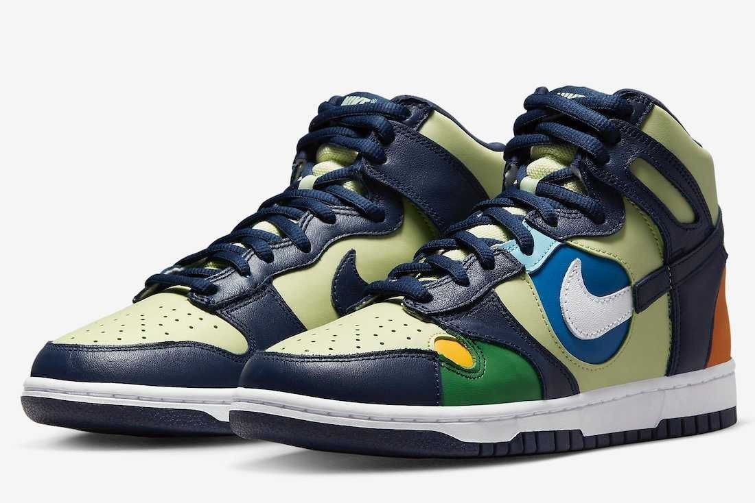 DQ7575-300 Nike Dunk High "Pistachio and Midnight Navy" (Women's)