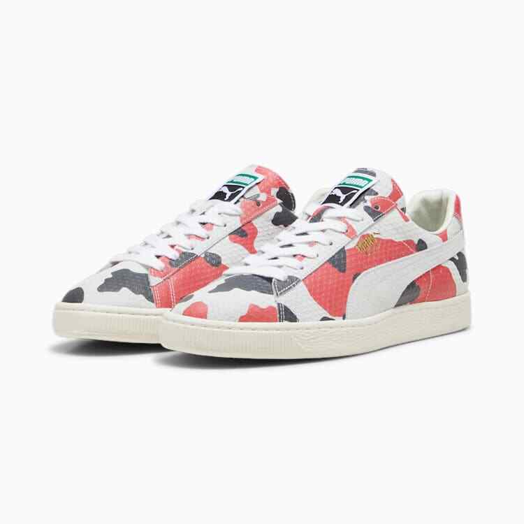398561-01 Puma Suede MIJ Koi Puma White Puma Red Puma Black (Men's)