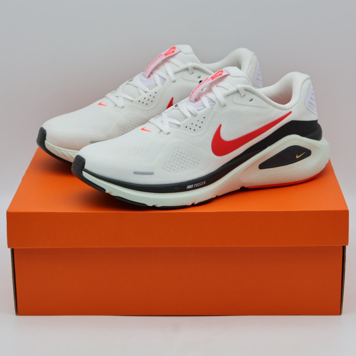 HJ1102-106 Nike Structure 26 Road Running Shoes White Medium Ash (Men's)