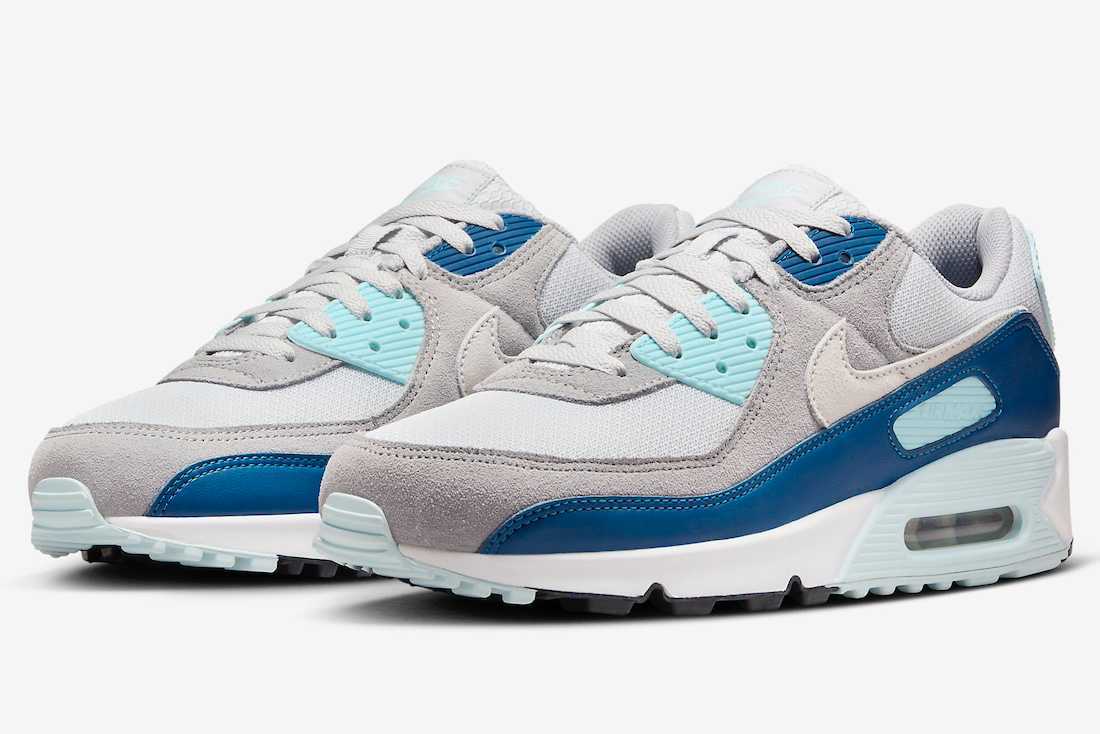 FN6958-001 Nike Air Max 90 Pure Platinum White Glacier Blue (Men's)