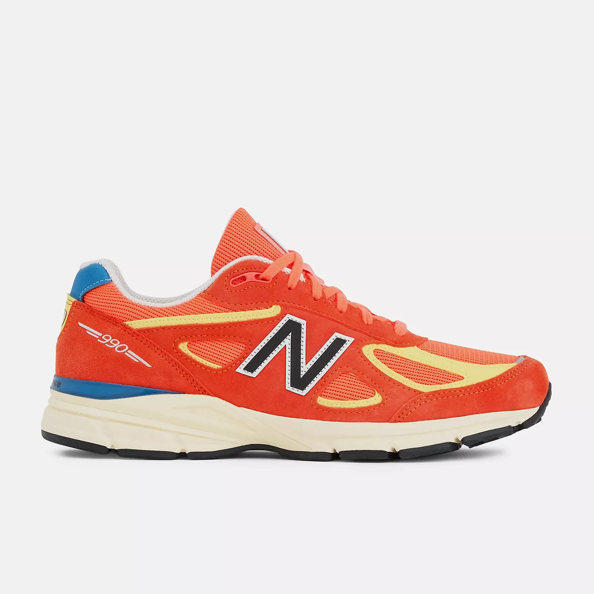 U99076B New Balance 990V4 Urgent Red Maize (Men's)
