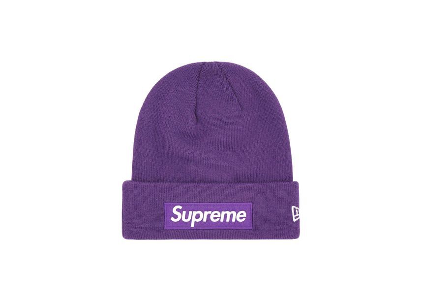 Supreme New Era Box Logo Beanie Dark Purple (23FW)