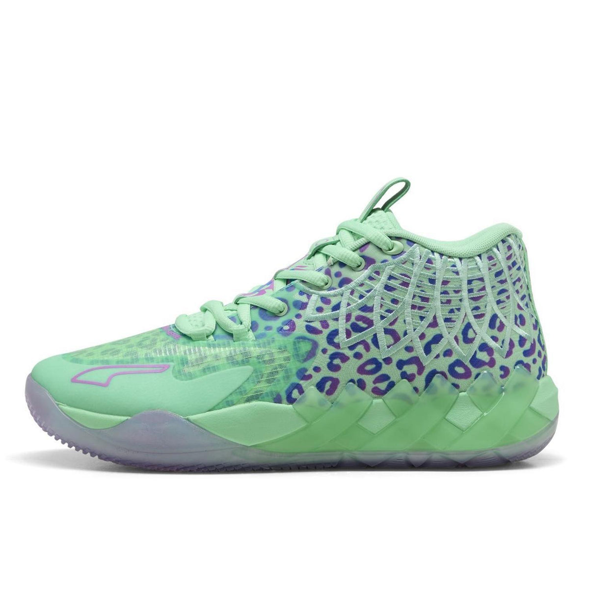 311401-01 Lamelo Ball à Puma MB 01 Alien Safari Green Glimmer (Men's)