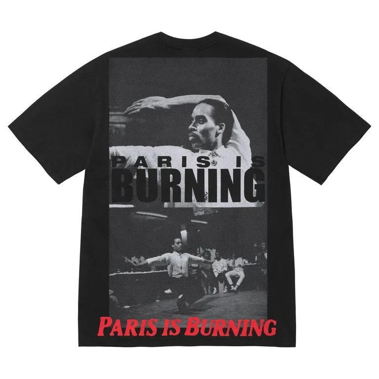 Supreme Paris is Burning Tee Black