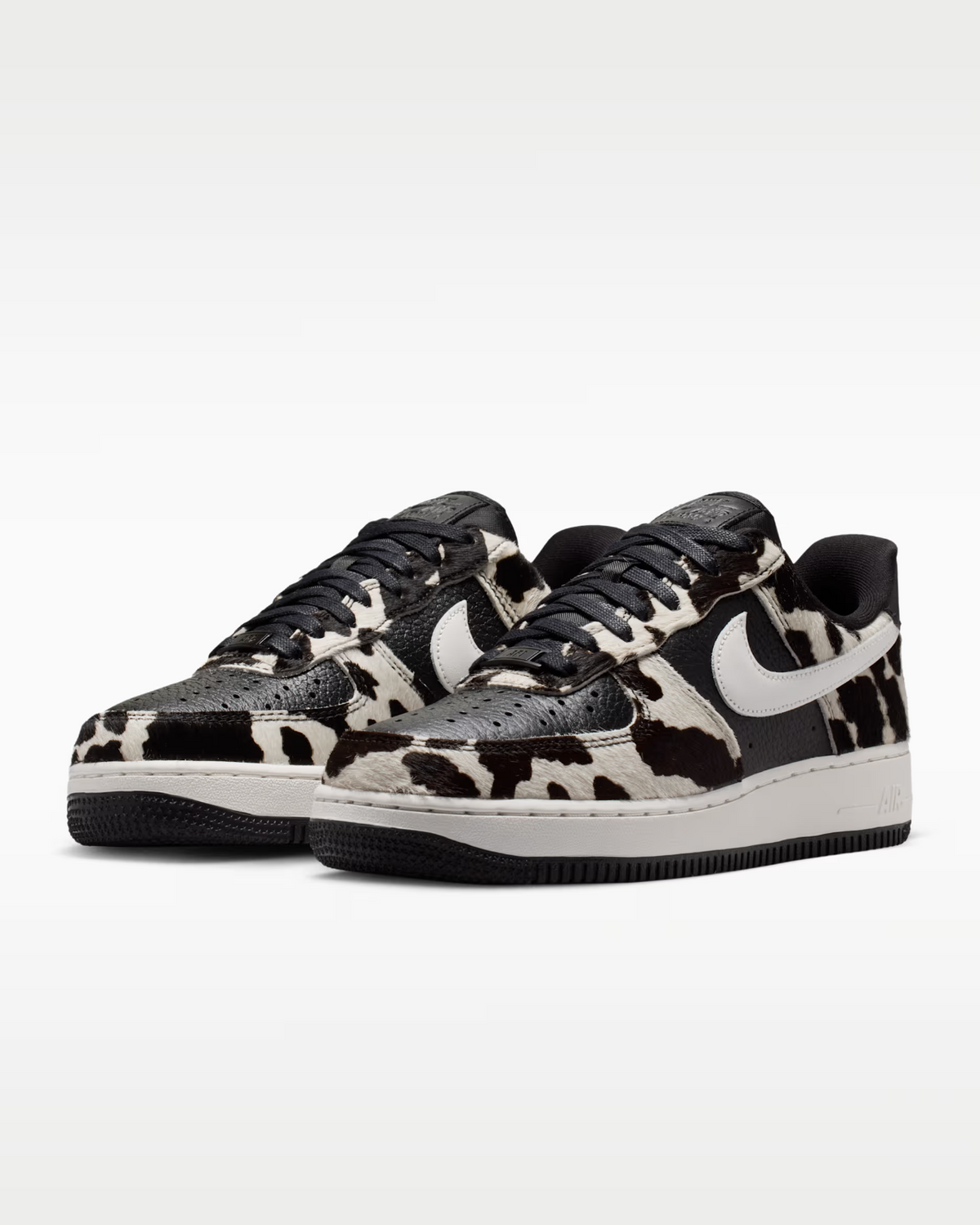 IO0442-001 Nike Air Force 1 Low "Cow Print/Black/Phantom" (Women's)