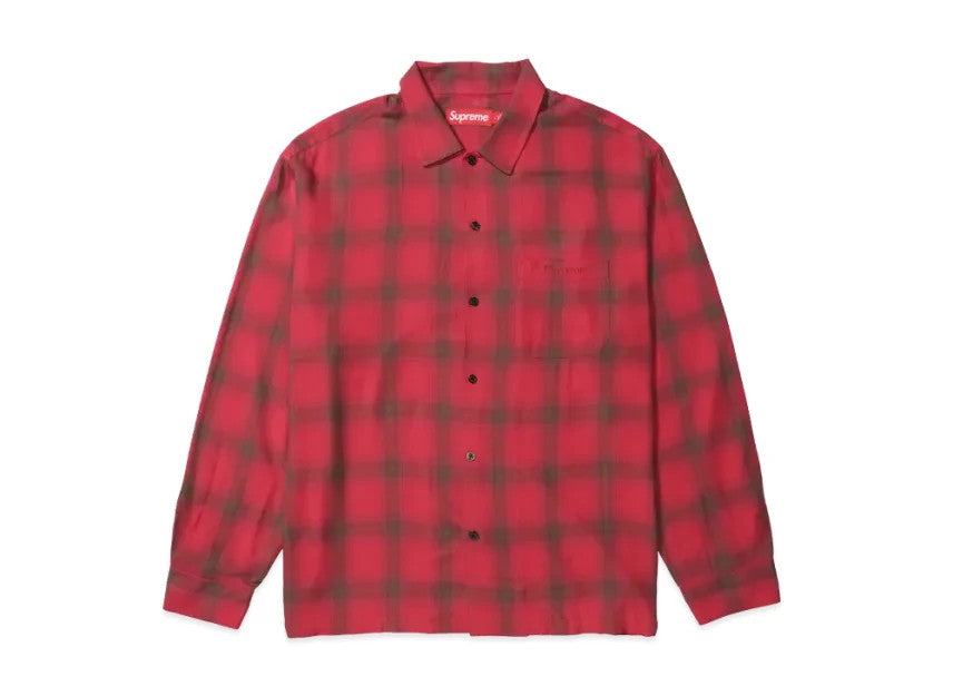 Supreme Shadow Plaid Rayon Shirt "Magenta"