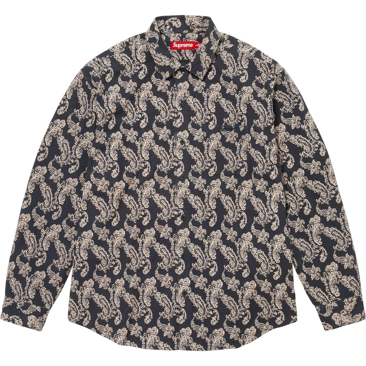 Supreme Paisley Flannel Shirt Black