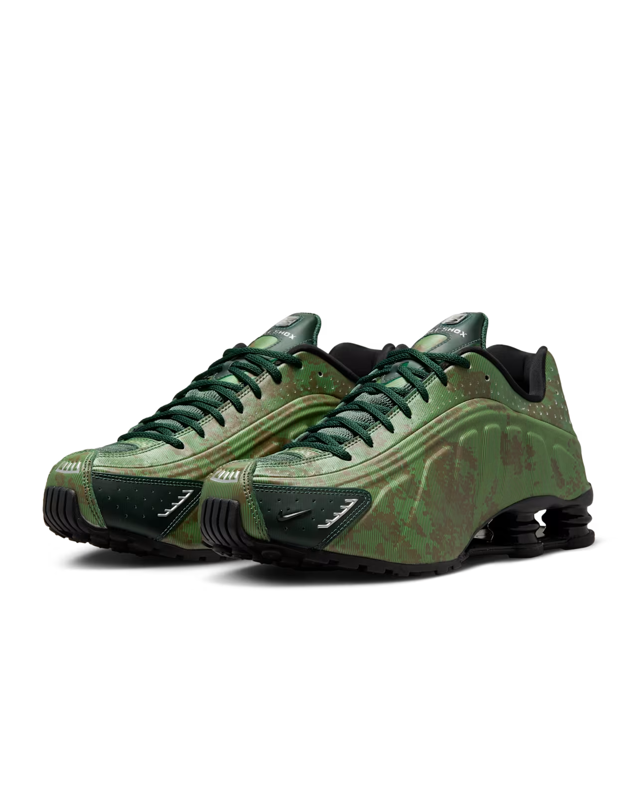 IQ0636-300 Nike Shox R4 Noble Green and Team Kelly Green (Men's)