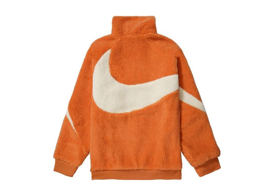 Nike Big Swoosh Reversible Boa Jacket Hot Curry