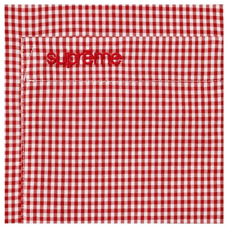 Supreme Gingham S/S Shirt Red