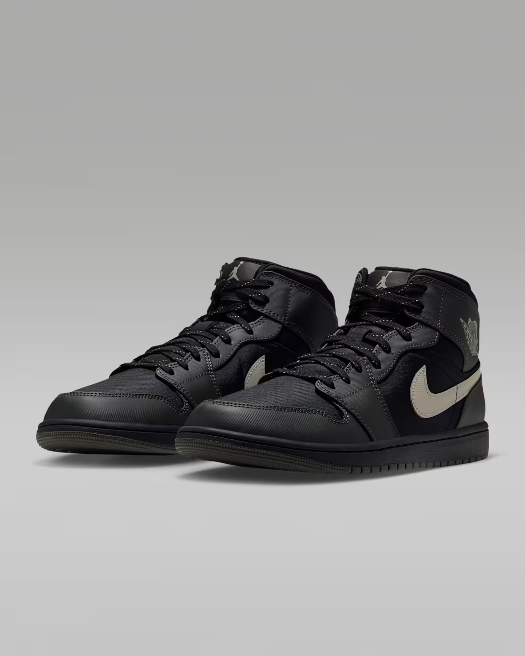 IX6982-001 Nike Air Jordan 1 Mid Utility "Black/Spruce Fog" (Men's)