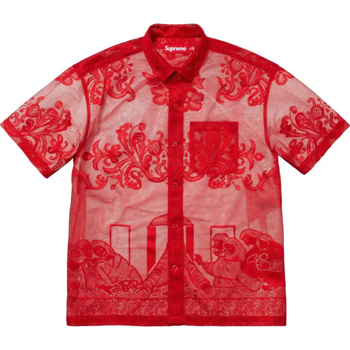 Supreme Last Supper Lace S/S Shirt Red