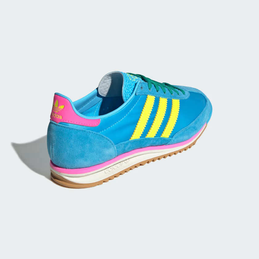 JI0196 adidas Originals SL72 OG Sky Rush Solar Yellow Lucid Pink (Women's)